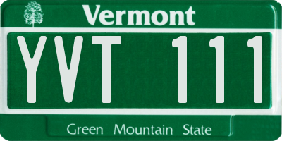 VT license plate YVT111