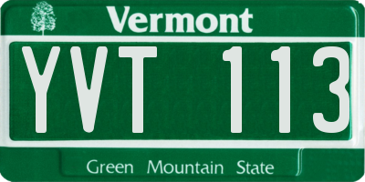 VT license plate YVT113