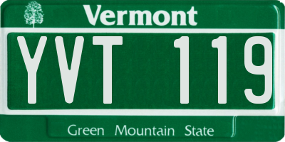 VT license plate YVT119