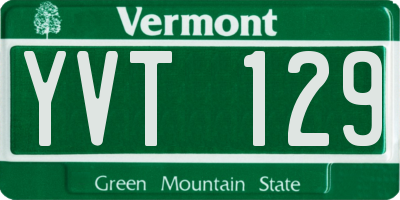 VT license plate YVT129