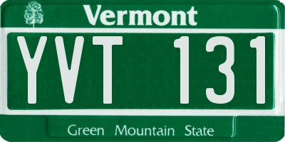 VT license plate YVT131