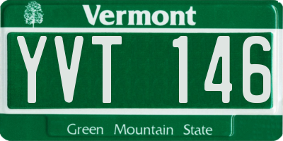 VT license plate YVT146