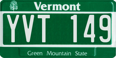 VT license plate YVT149