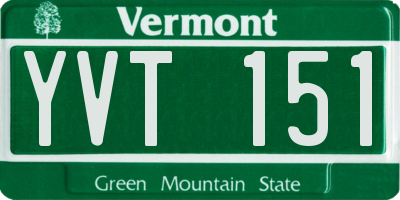 VT license plate YVT151