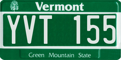 VT license plate YVT155