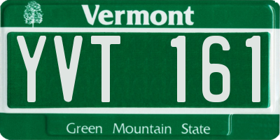 VT license plate YVT161
