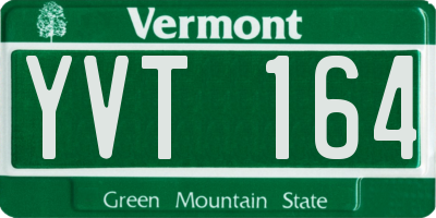 VT license plate YVT164
