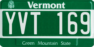 VT license plate YVT169