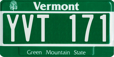 VT license plate YVT171