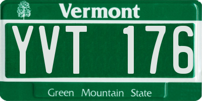 VT license plate YVT176