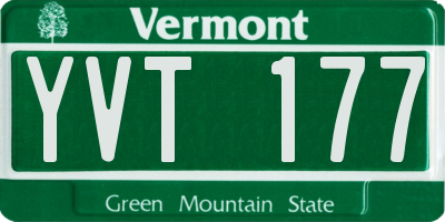 VT license plate YVT177