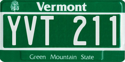 VT license plate YVT211