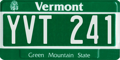 VT license plate YVT241