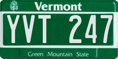 VT license plate YVT247