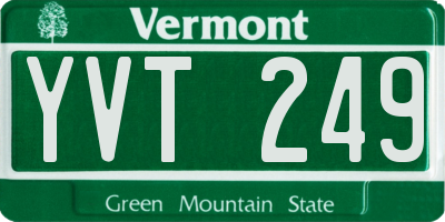 VT license plate YVT249