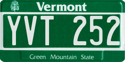 VT license plate YVT252