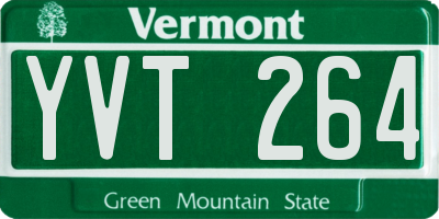 VT license plate YVT264
