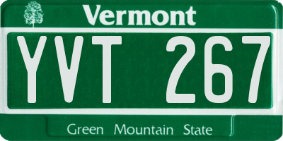 VT license plate YVT267