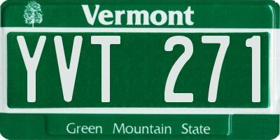 VT license plate YVT271