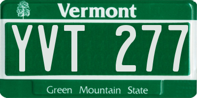 VT license plate YVT277