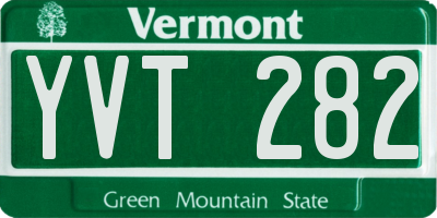 VT license plate YVT282