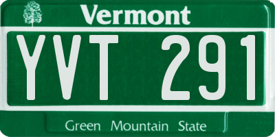 VT license plate YVT291