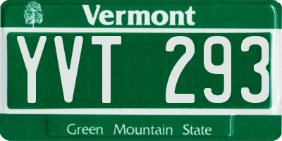 VT license plate YVT293