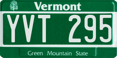 VT license plate YVT295