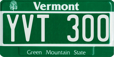 VT license plate YVT300