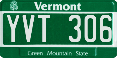 VT license plate YVT306