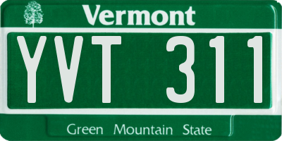 VT license plate YVT311