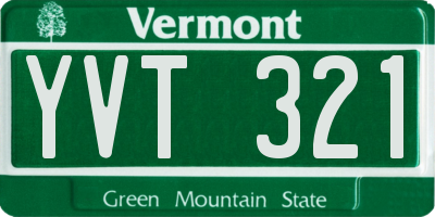 VT license plate YVT321
