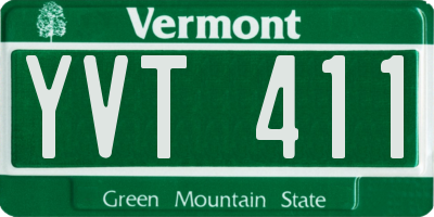 VT license plate YVT411