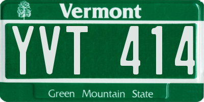 VT license plate YVT414