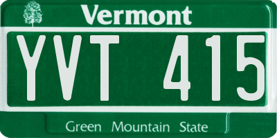 VT license plate YVT415