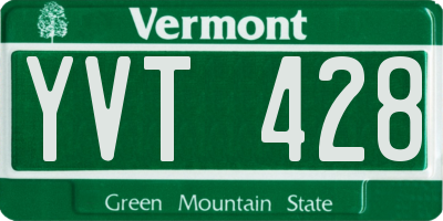VT license plate YVT428