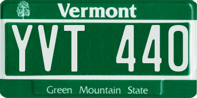VT license plate YVT440