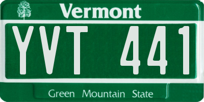 VT license plate YVT441
