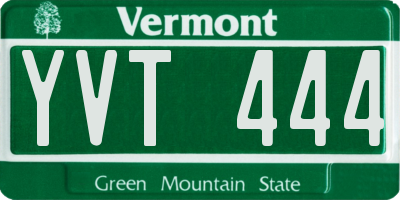 VT license plate YVT444