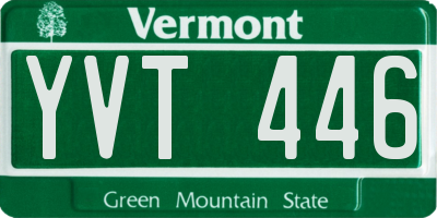 VT license plate YVT446