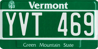 VT license plate YVT469