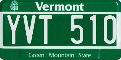 VT license plate YVT510
