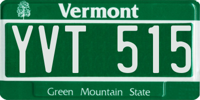 VT license plate YVT515