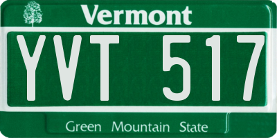 VT license plate YVT517