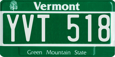 VT license plate YVT518