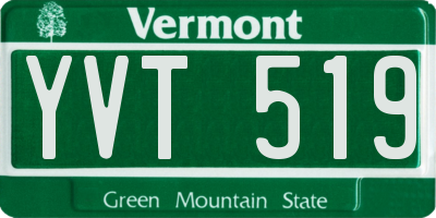VT license plate YVT519