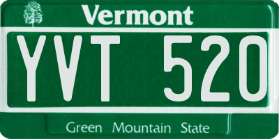 VT license plate YVT520