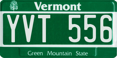 VT license plate YVT556
