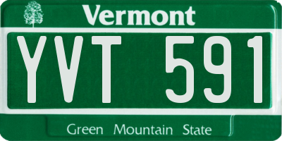 VT license plate YVT591