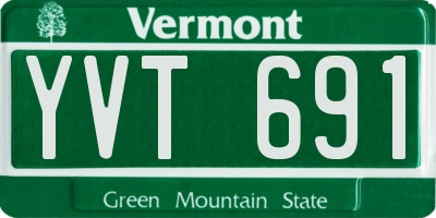VT license plate YVT691